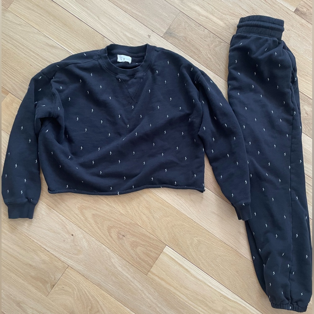 Lou & Grey Black Knit Top & Pants Set
